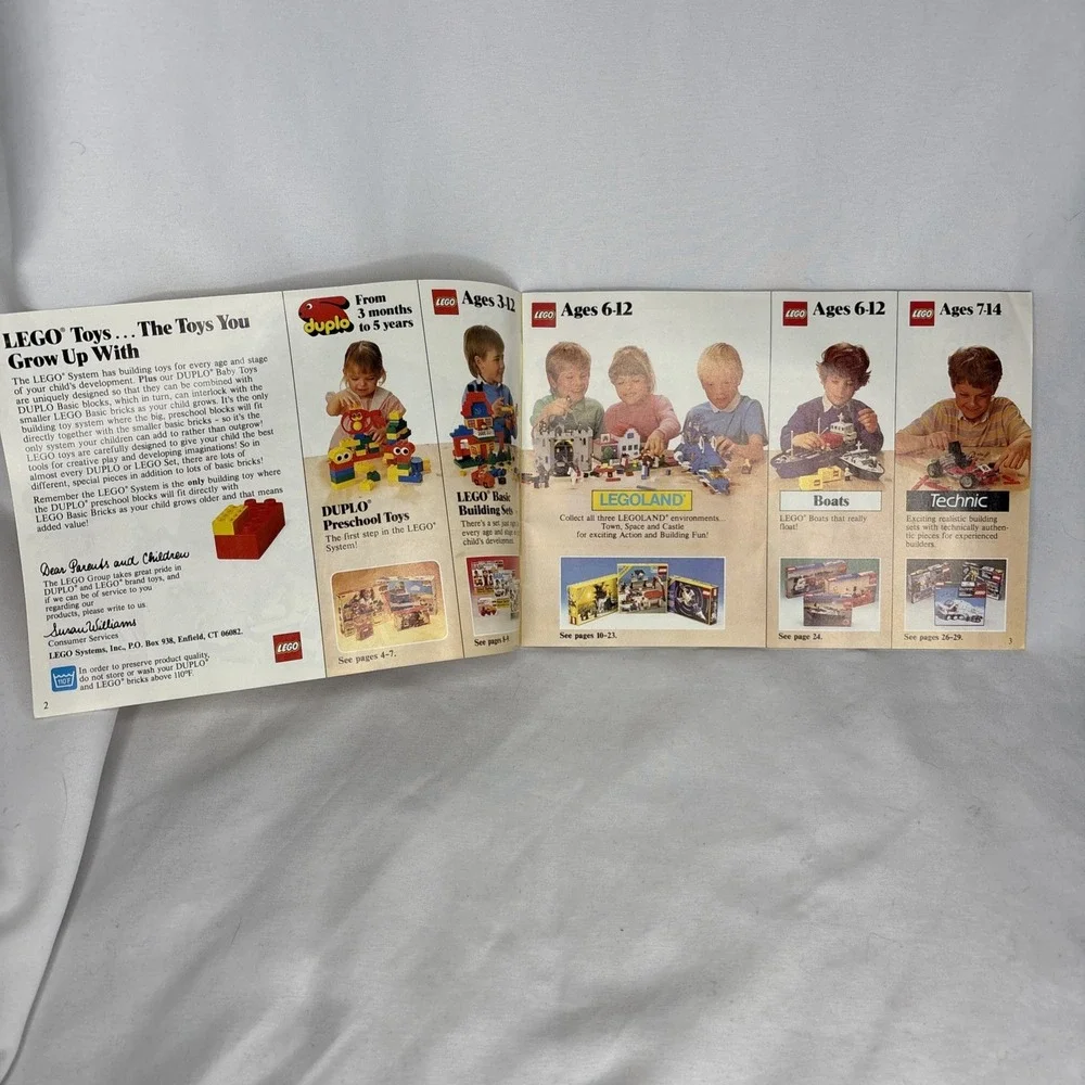 Vintage‎ 1987 LEGO Legoland Castle Town Space Product Catalog Booklet Manual